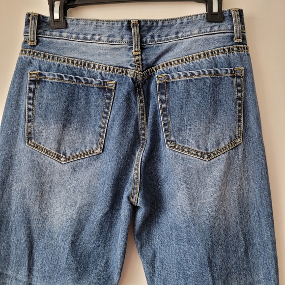Evidnt Los Angeles Dip Dyed High Waist Flood Length Tapered Blue Jeans Sz 28 - Picture 9 of 15